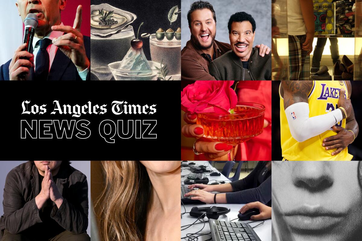 A collection of photos and illustrations from this week's news quiz.