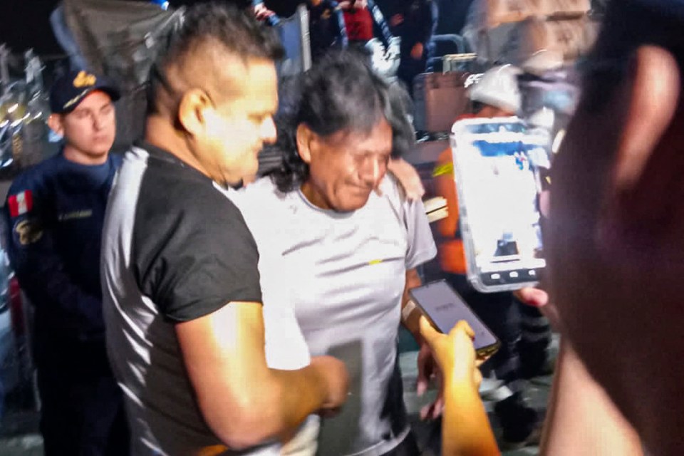 A Peruvian fisherman, reunited with his brother after 94 days adrift at sea.