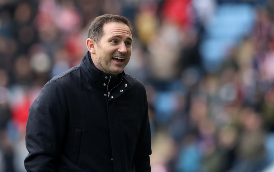 Frank Lampard, manager of Coventry City, at a soccer match.