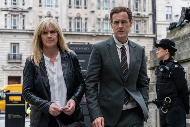 Siobhan Finneran as Liz Nyles and Andrew Knott as DCI Richard Bewley in ITV drama Protection