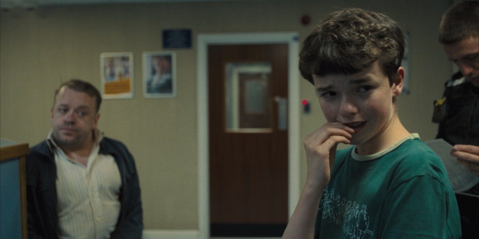 Still image from Adolescence showing Owen Cooper as Jamie Miller.