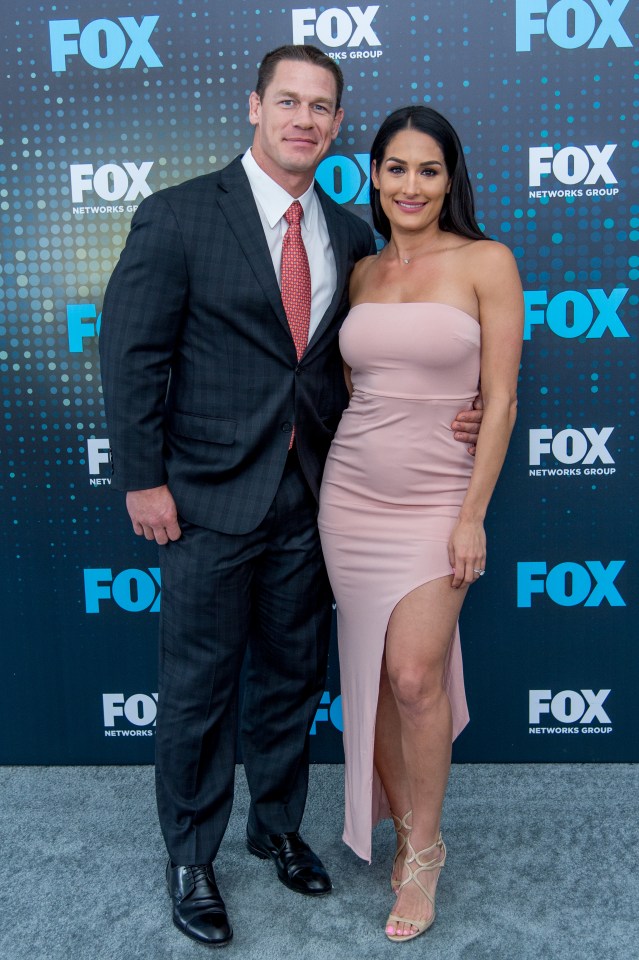 John Cena and Nikki Bella at a Fox event.