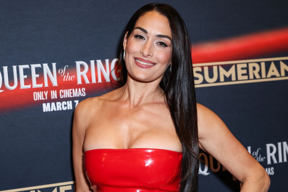 Nikki Bella at the premiere of "Queen of the Ring."