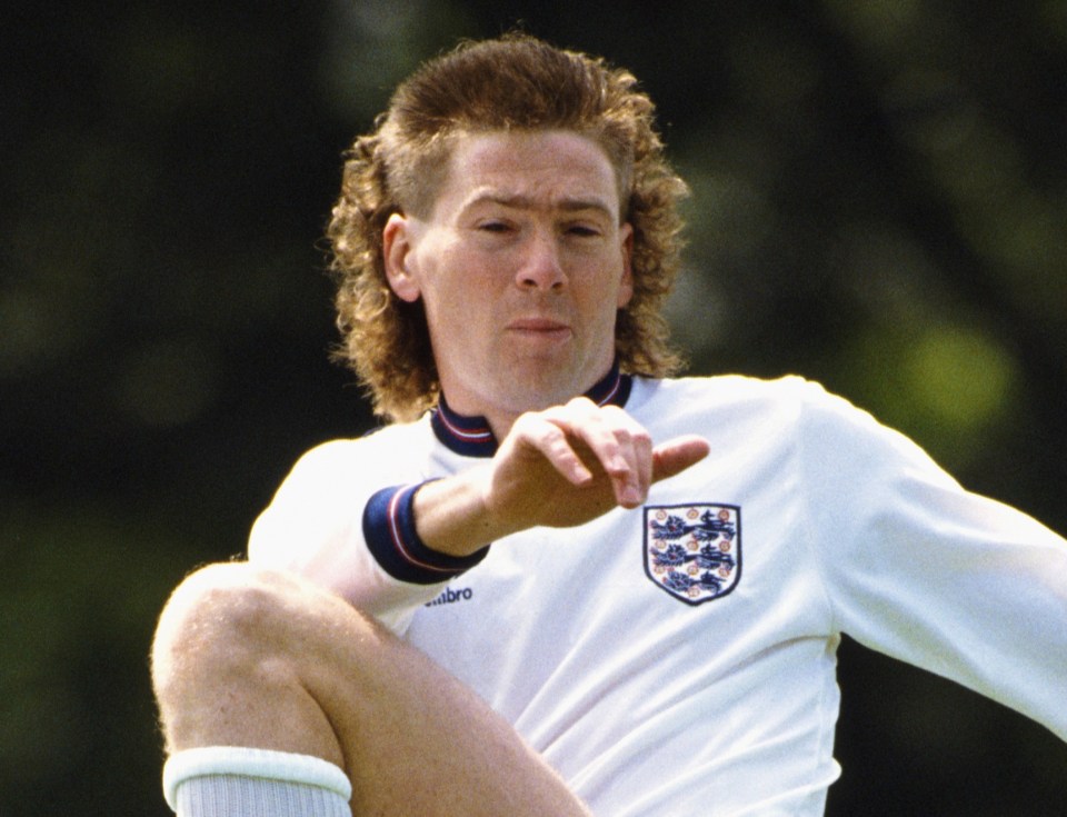 Chris Waddle, England football player, in action.