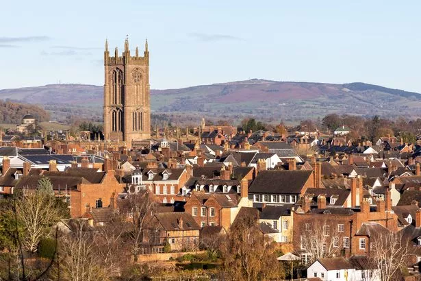 LUDLOW, UK - 07th DECEMBER 2022 - Scenic landscape of Ludlow town architecture, Shropshire, England, United Kingdom