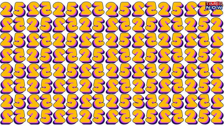 Optical illusion: Find the lone S among the 25s.