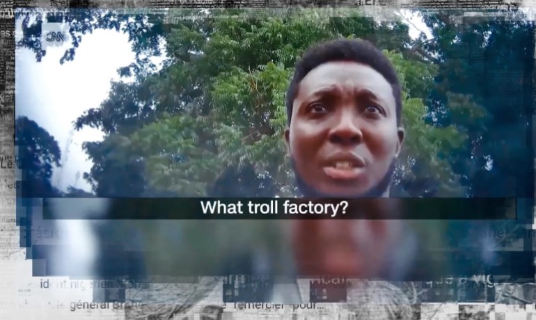 Picture of Seth Boampong Wiredu asking 'what troll factory?'.