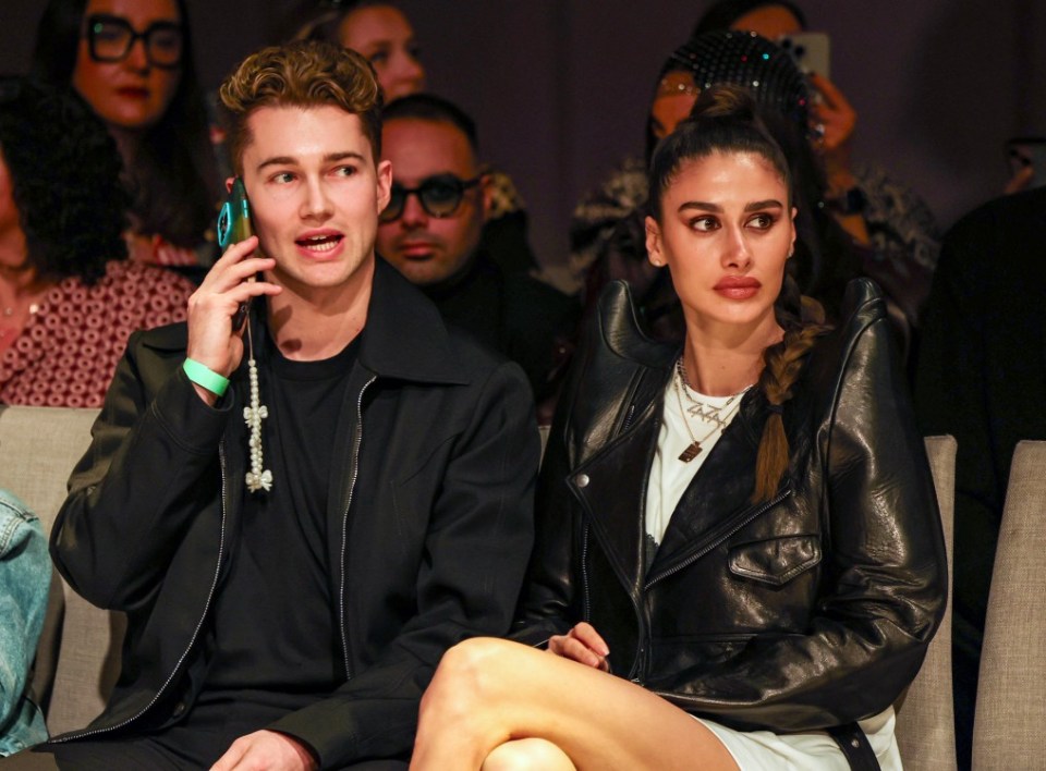 Celebrities were seen attending the Helen Anthony Catwalk Show during London Fashion Week. Curtis Pritchard and Ekin-Su Culculoglu hijacked the show half way through by leaving their seats and walking the runway. Pictured: aj pritchard,zara zoffany Ref: BLU_S8184404 220225 NON-EXCLUSIVE Picture by: / SplashNews.com Splash News and Pictures USA: 310-525-5808 UK: 020 8126 1009 eamteam@shutterstock.com World Rights