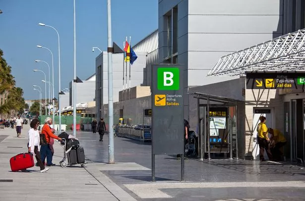 People stood outside Tenerife airport