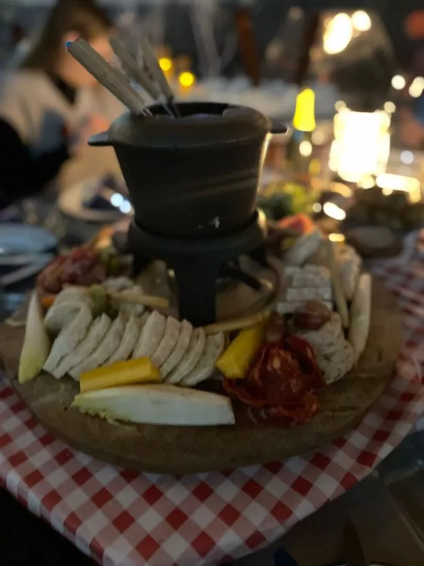 We opted for the delicious cheese fondue