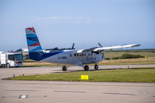 Image captured in August 2024 of Isles of Scilly Travel's Skybus passenger aircraft.