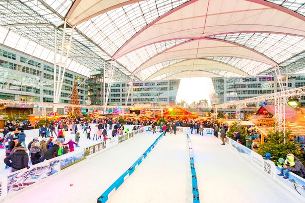 Munich Airport ice skating