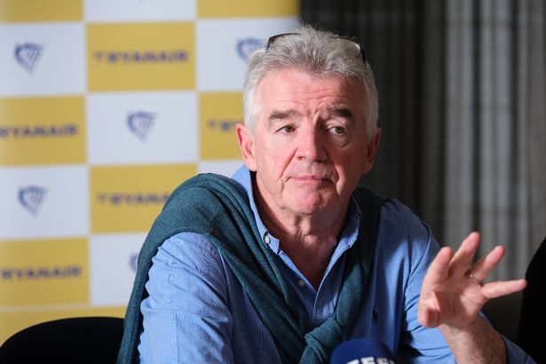 BRUSSELS, BELGIUM - AUGUST 28: Irish businessman, CEO of Ryanair Michael O'Leary talks to media at NH Hotel Berlaymont on August 27, 2025 in Brussels, Belgium. Today, Ryanair, through its President Michael Kevin O'Leary, the President of the European Commission, Ursula von der Leyen, to urgently reform the failing European air traffic control system and ensure the protection of overflights, after 99 flights were delayed, disrupting 17,800 European passengers, during the first two days (20-21 August) of the 40-day strike at Belgrade air traffic control. (Photo by Thierry Monasse/Getty Images)