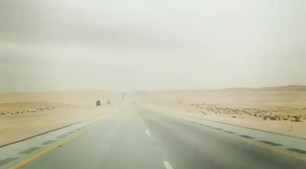 A photo of the world's longest straight road