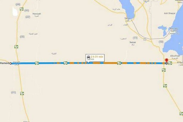 A Google Maps overview of Highway 10