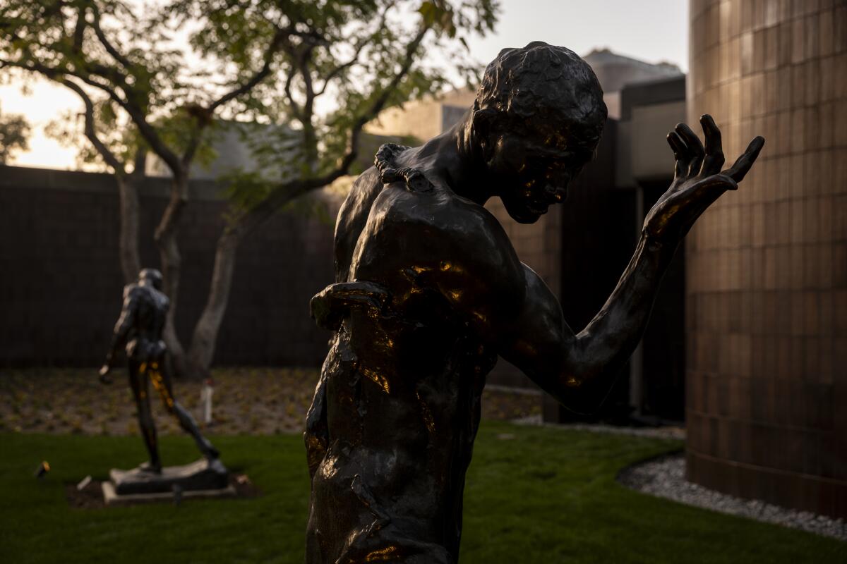 Sculptures by the entrance of the Norton Simon Museum in Pasadena.