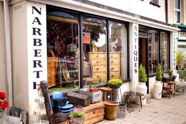 An antiques shop in Narberth