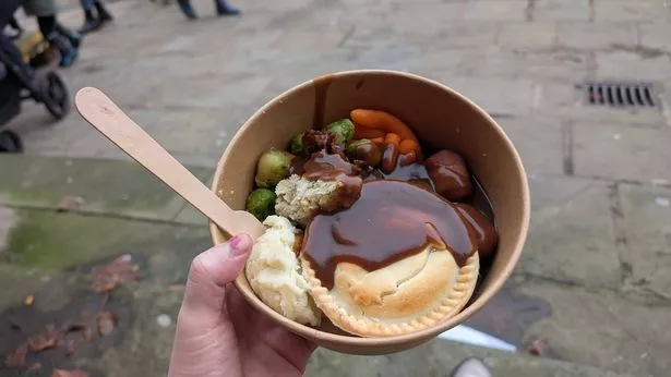 The turkey festive pie at Liverpool Christmas Markets