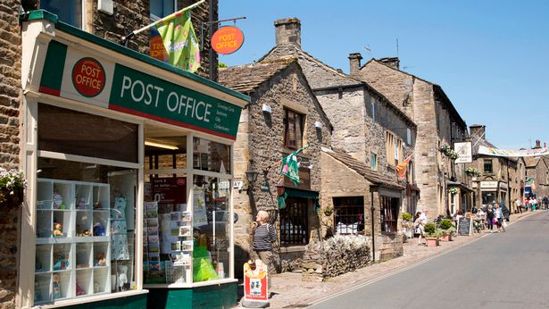 Busy main street in Grassington