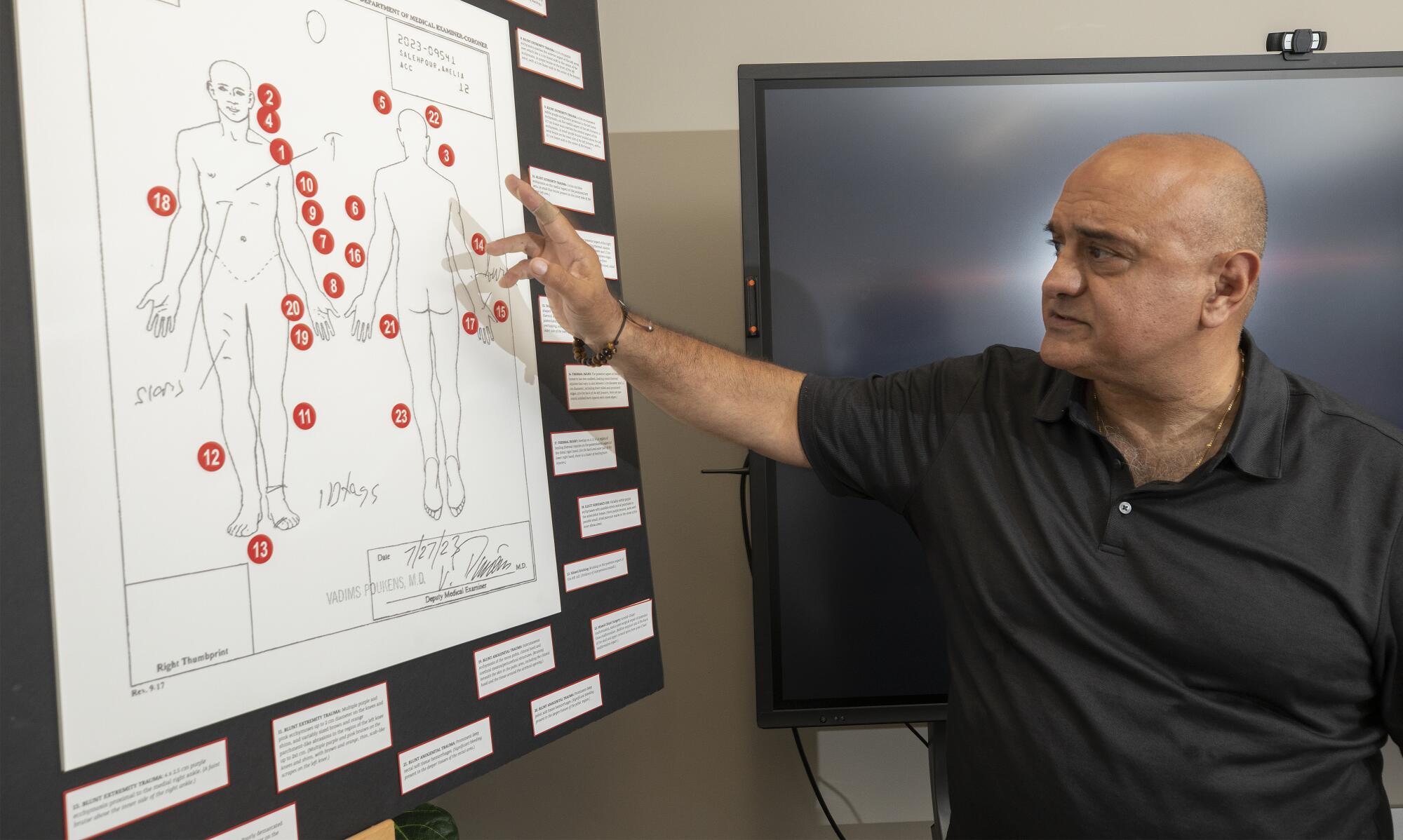 Ali Salehpour reviews forensic examination in the death of their daughter Amelia Salehpour. 