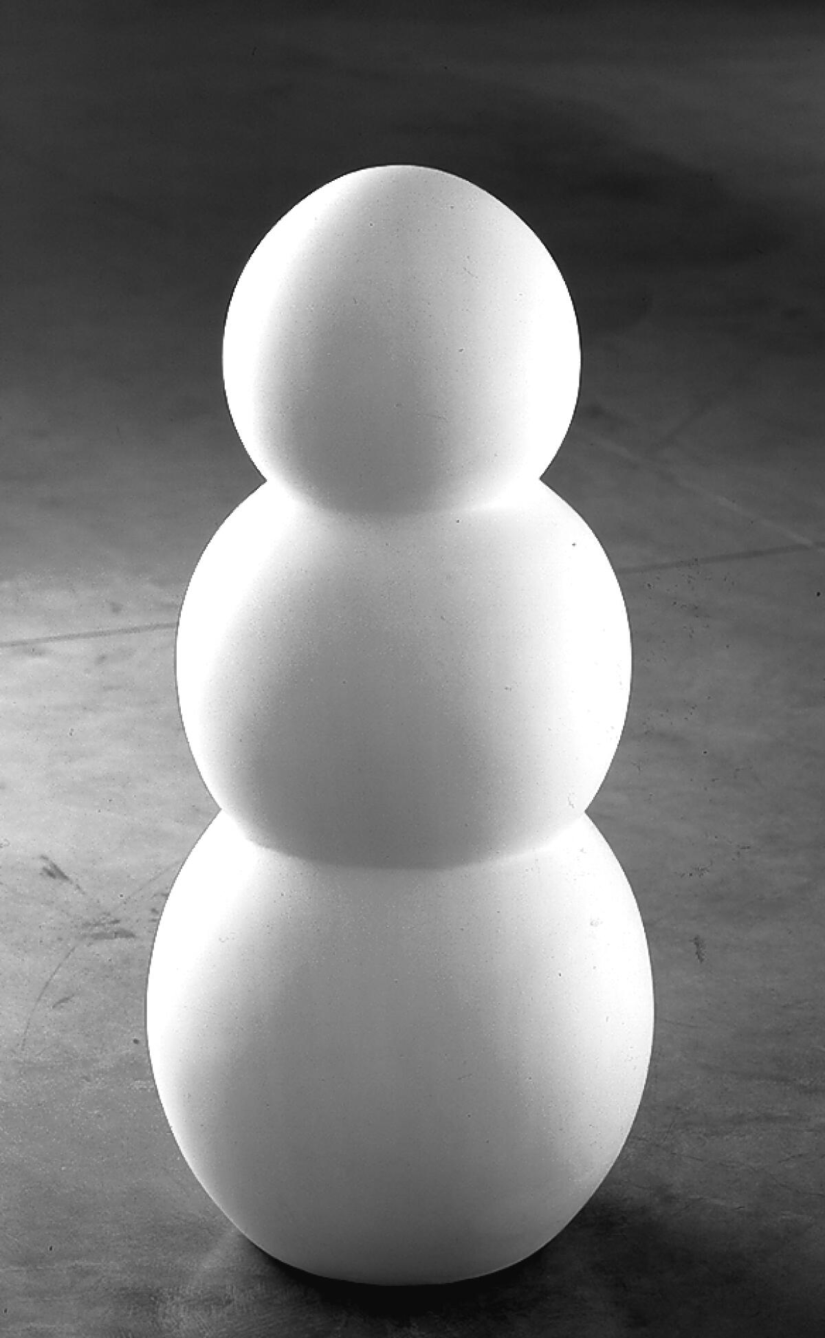 Robert Therrien, "No title (plaster snowman)," 1982-98, plaster
