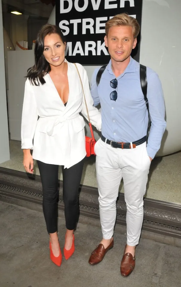 Jeff Brazier and Kate Dwyer posing at the Hello! Magazine x Dover Street Market 30th anniversary party.