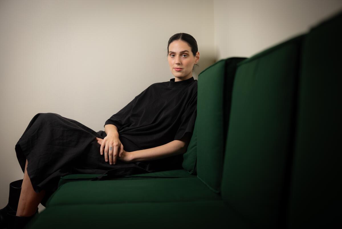 Eva Victor, writer, director and star of A24's acclaimed indie "Sorry, Baby," in Los Angeles.