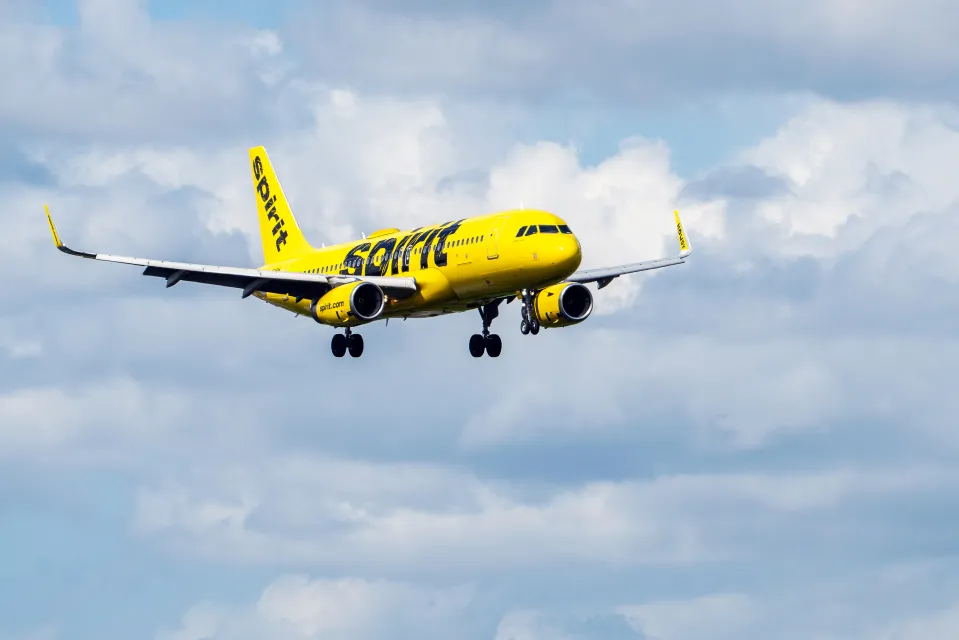 Spirit Airlines Plane Landing At FLL