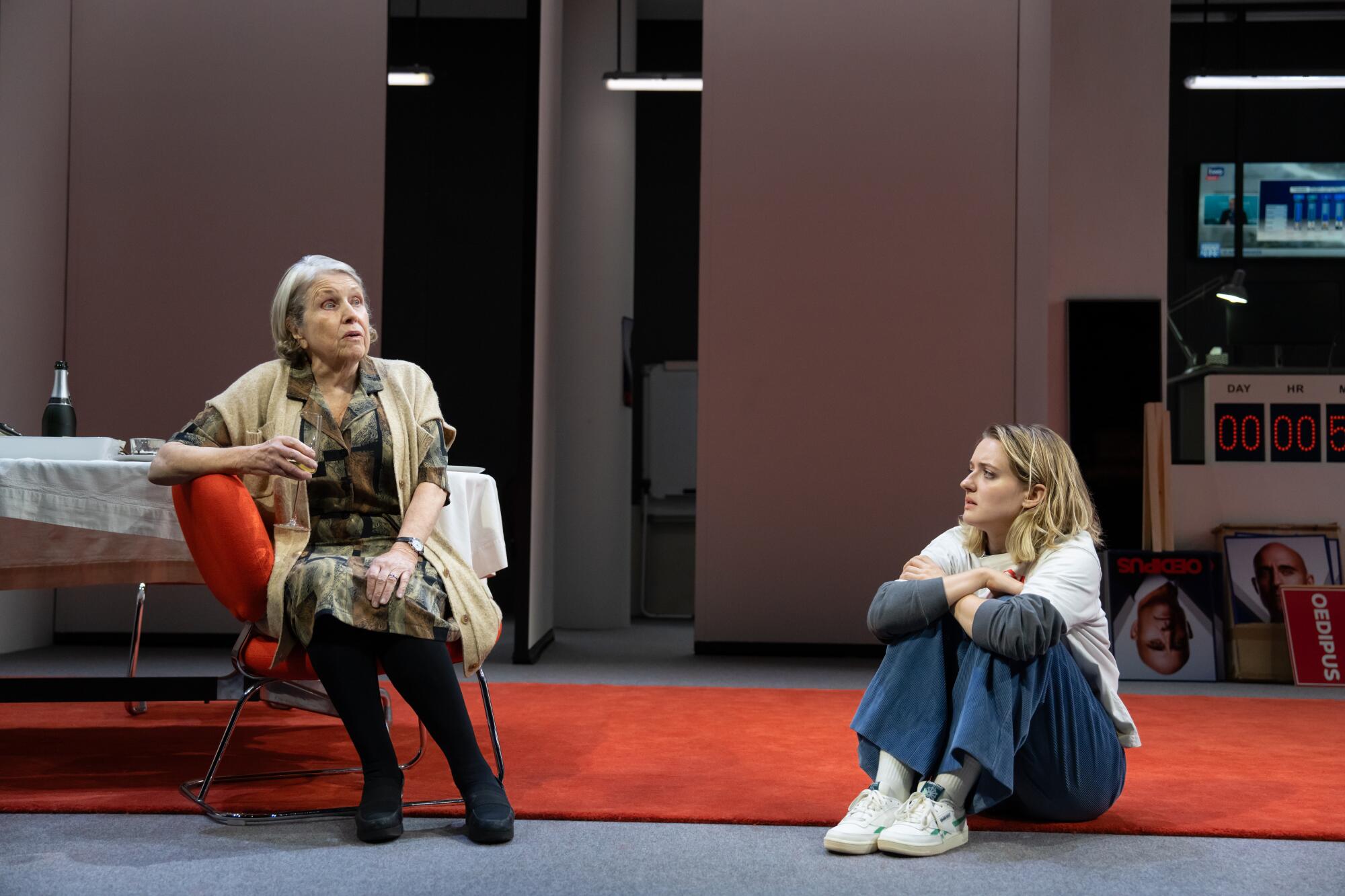 Anne Reid, left, and Olivia Reis in "Oedipus."