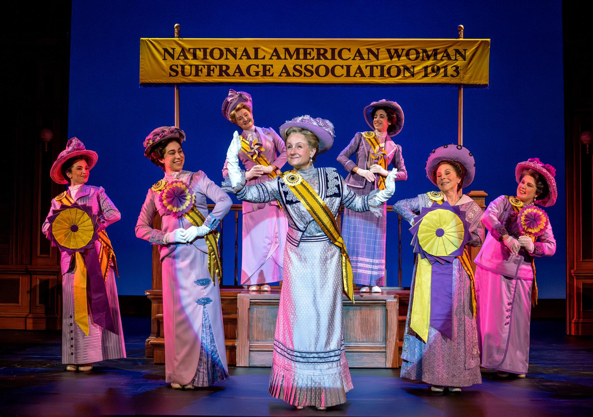 Marya Grandy and the company of the national tour of "Suffs."