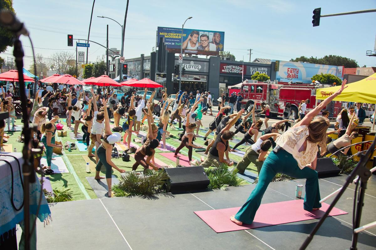 The day is filled with free fitness classes hosted by The Gym Venice.