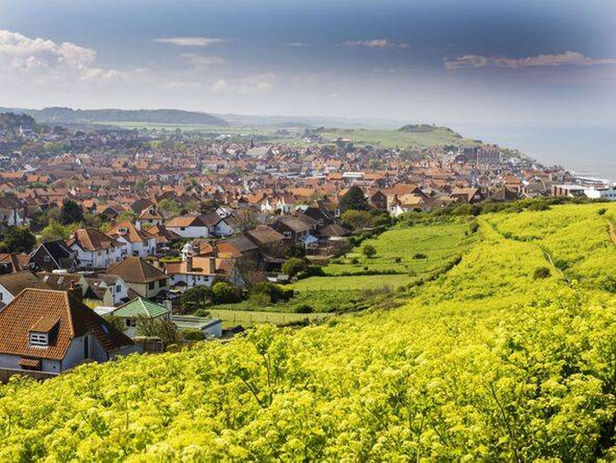 Sheringham from the Beeston Bump, Norfolk, UK.