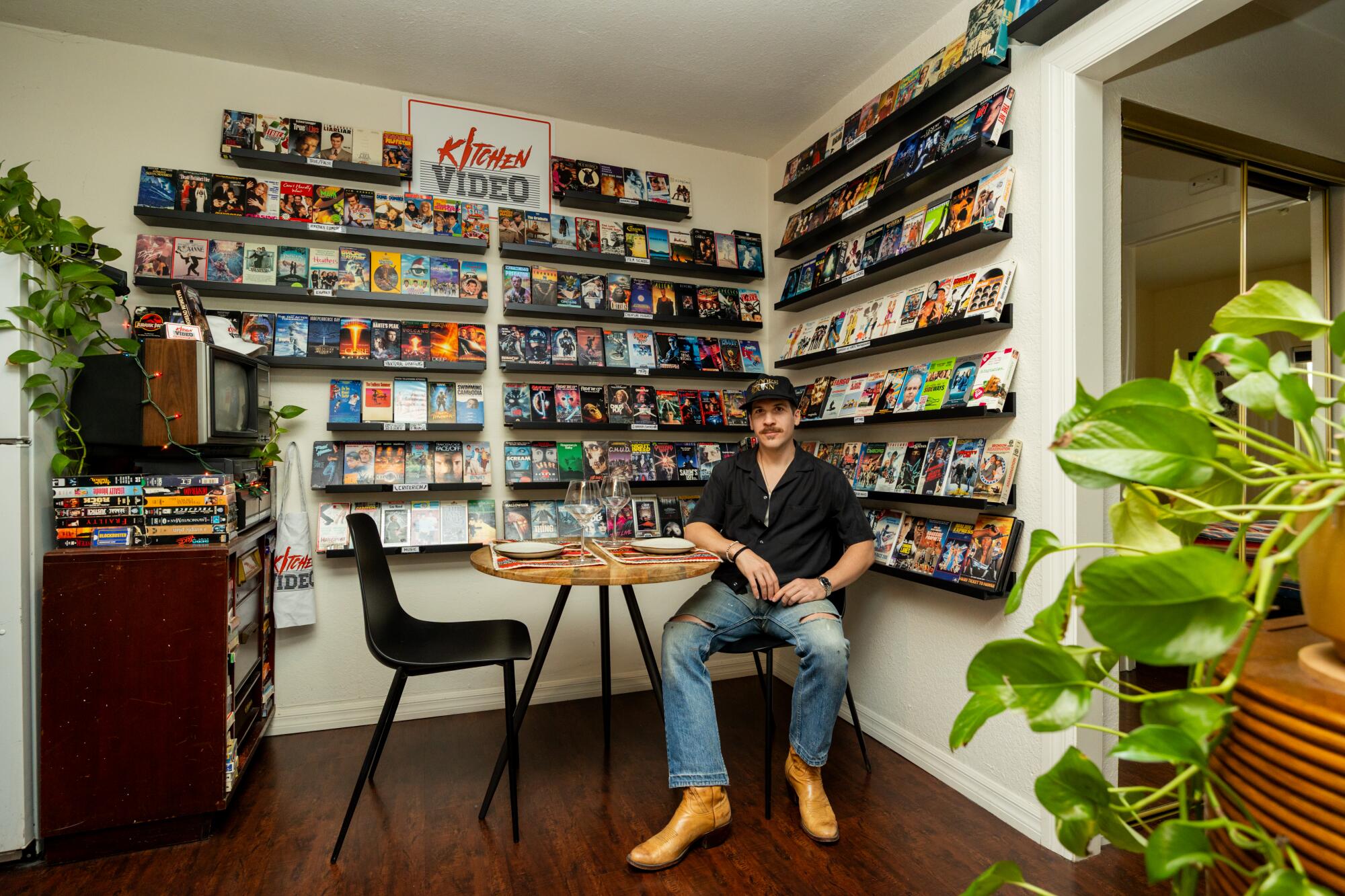 Filmmaker Chris Rose poses for a portrait in his Silver Lake apartment.