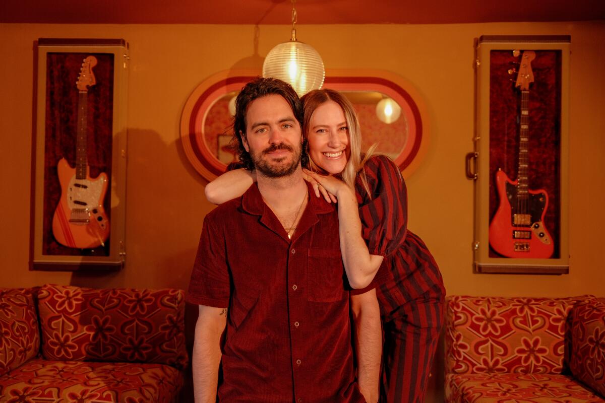 Dani Dazey with husband Phillip Butler at their Highland Park home.