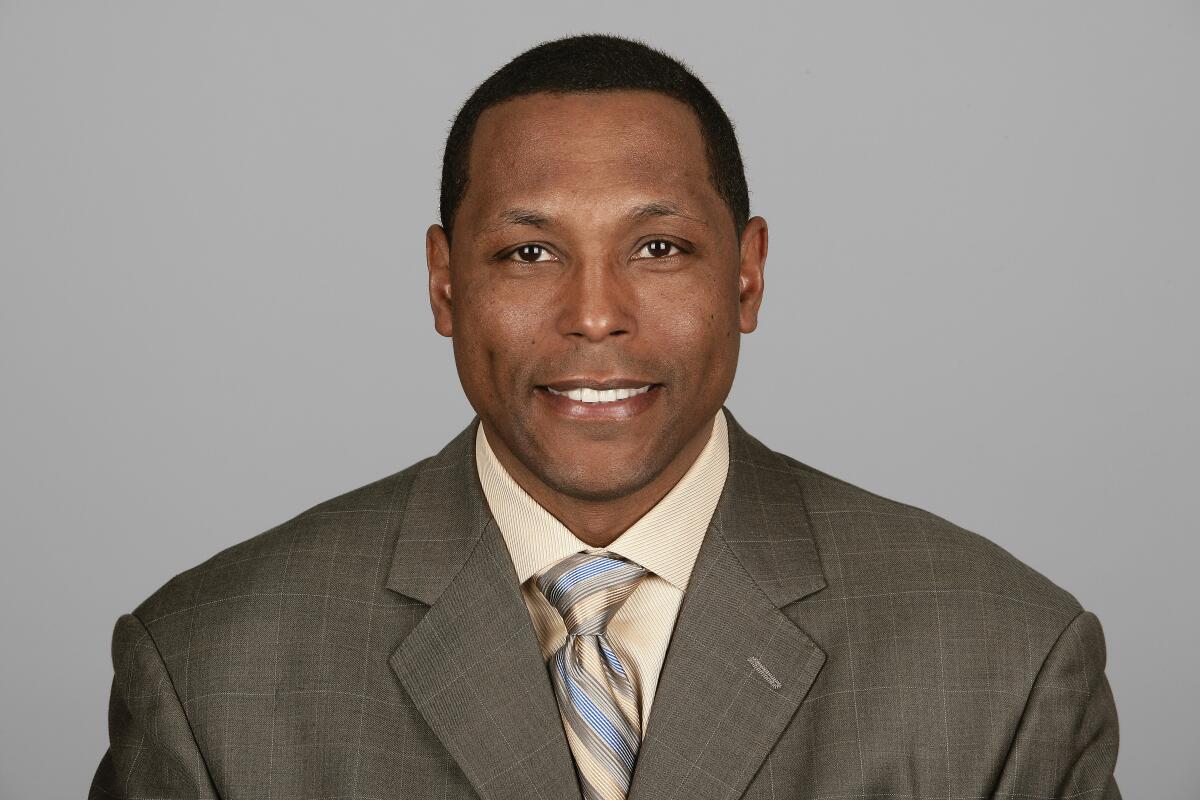 Hardy Nickerson poses for his 2007 NFL headshot at photo day in Chicago. He's the new head coach at JSerra.