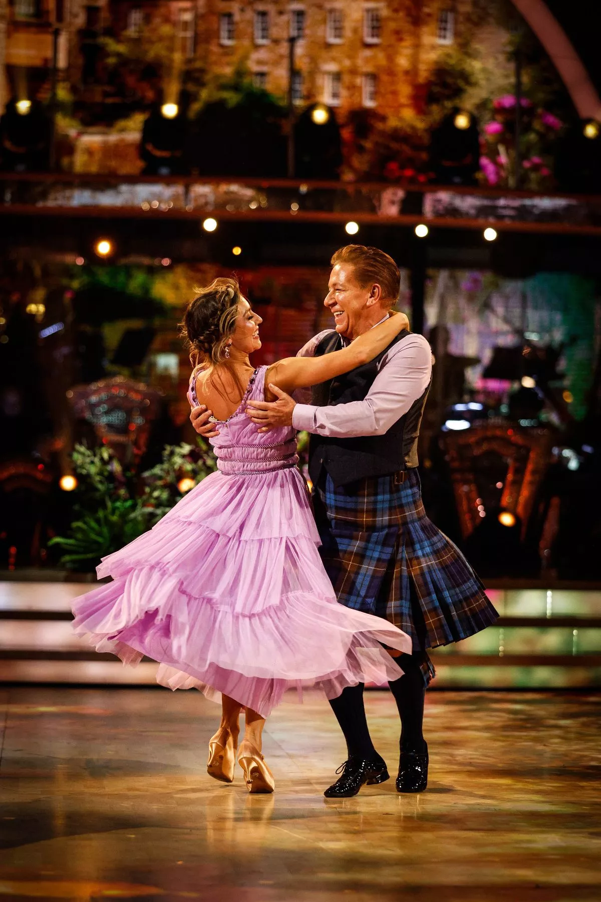 Jowita Przystal and Ross King dancing on the Strictly ballroom floor