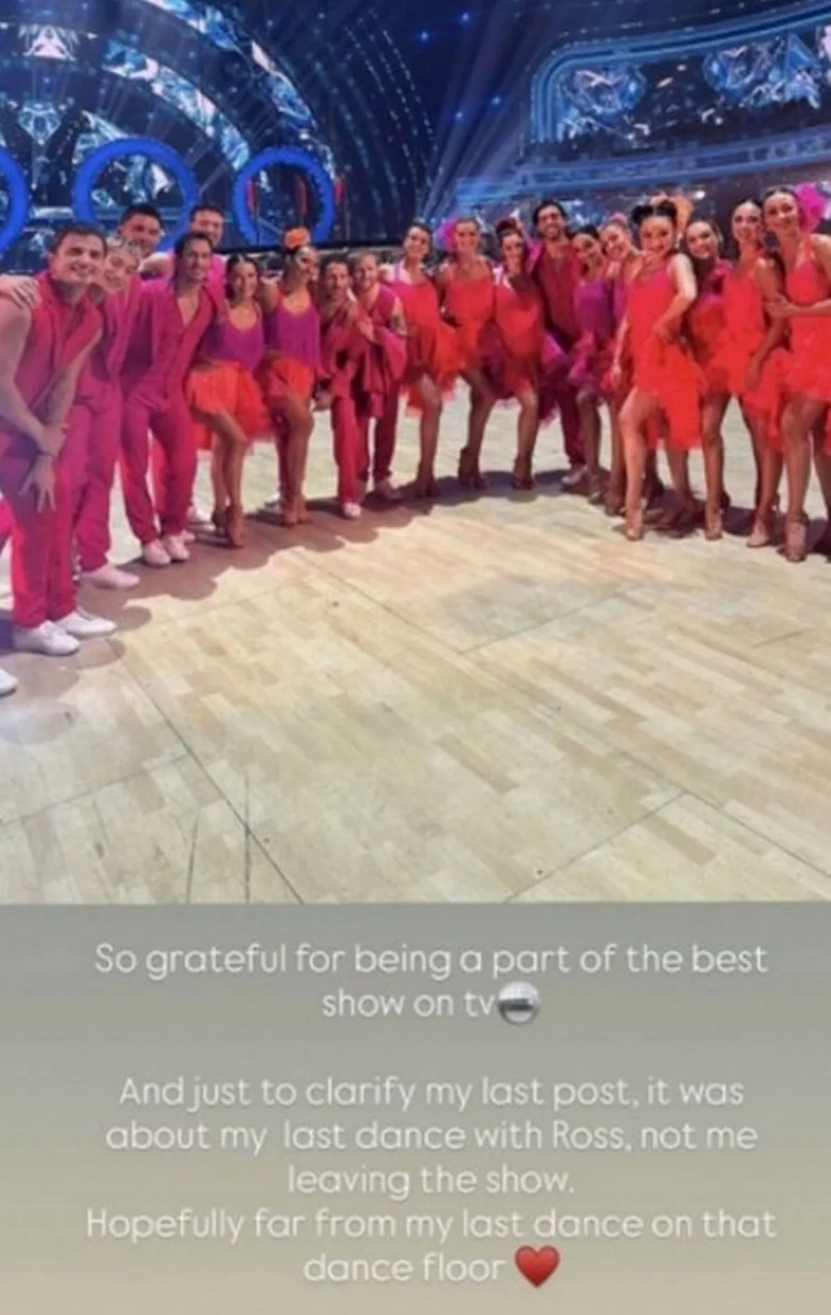 A screenshot of an Instagram Stories post by Jowita in which she specified she was not planning to quit