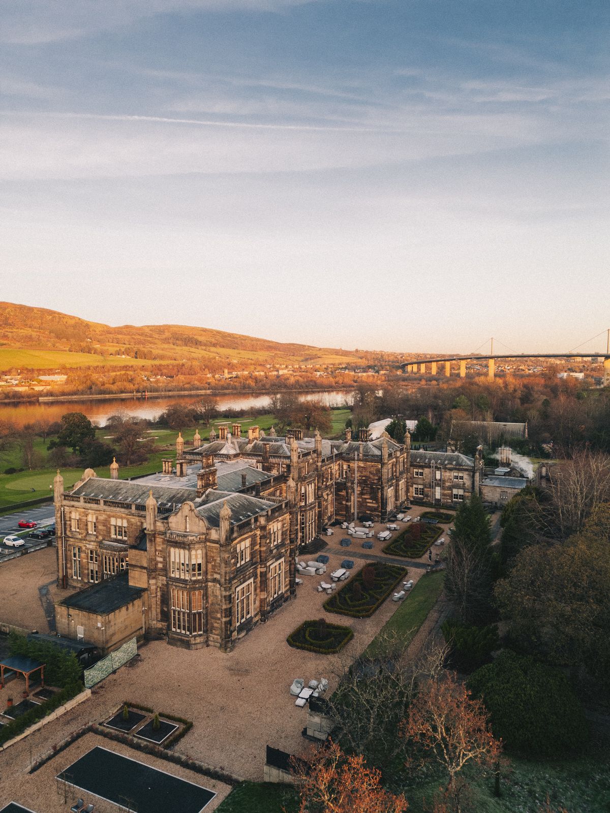Mar Hall aerial exterior view