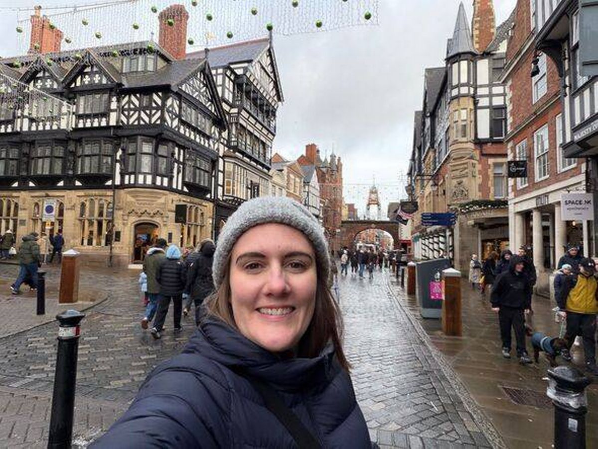 Julie on the high street in Chester