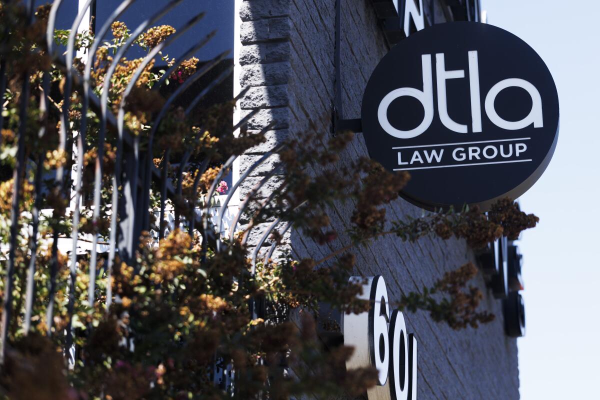 The exterior of Downtown LA Law Group at 601 N. Vermont Ave. in Los Angeles.