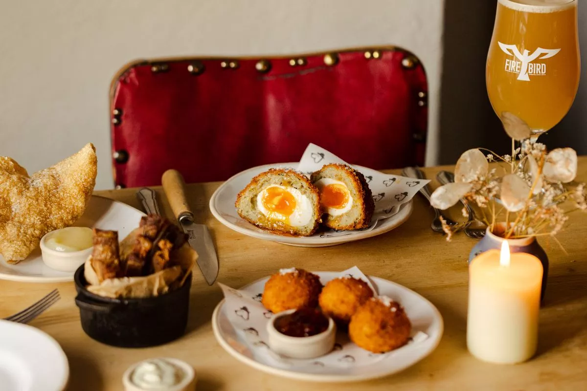 The Merry Harriers food