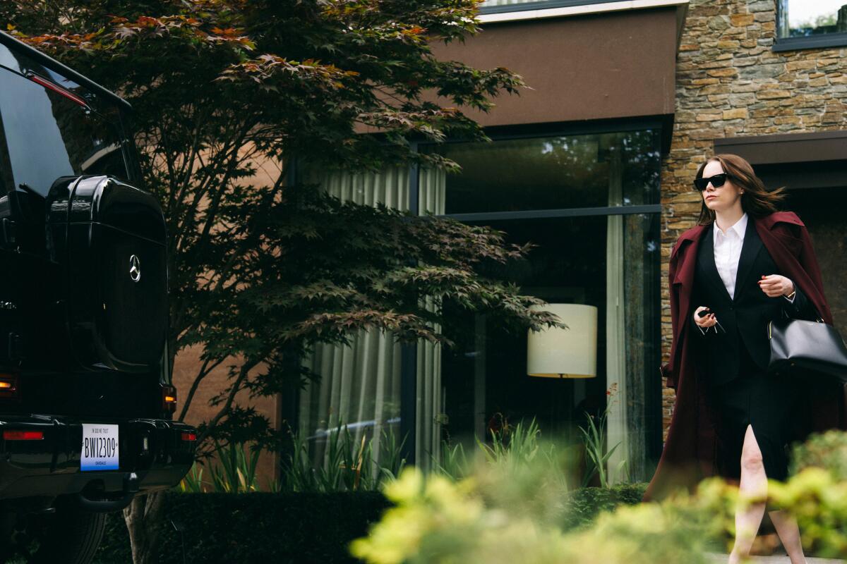 Emma Stone in the movie "Bugonia."