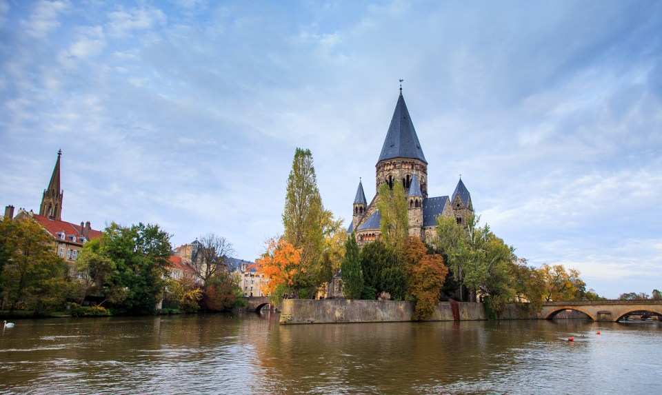 Temple Church in Metz on the Moselle River.