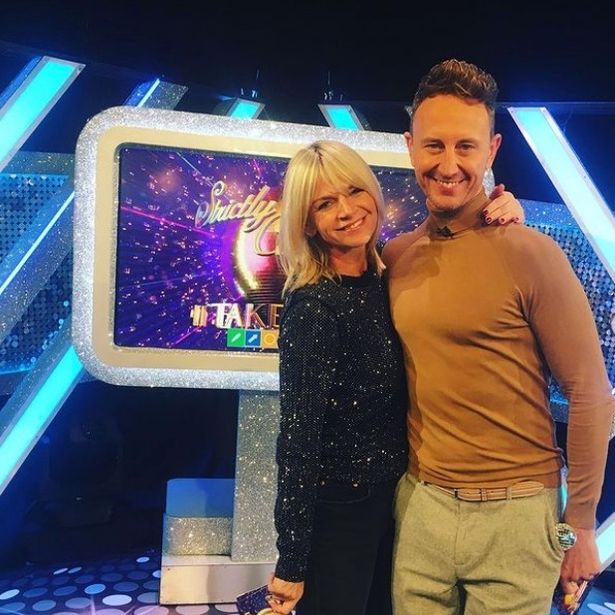 Zoe Ball and Ian Waite on the set of Strictly Come Dancing: It Takes Two