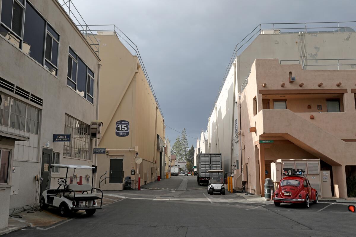 Republic Avenue on the lot of Radford Studio Center in 2023.