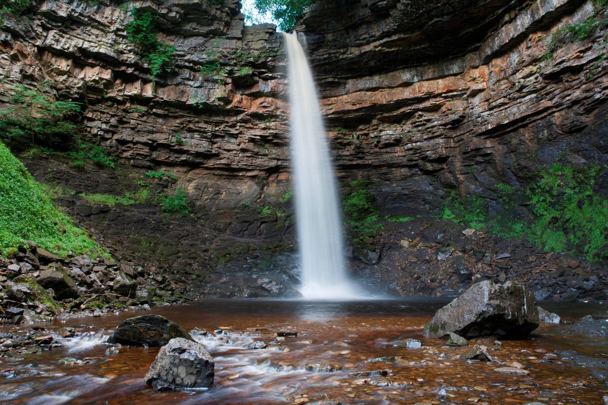Hardraw Force waterfall is tallest fall in England at 100ft. The fall can be loc. (Photo by: John Fairclough/Avalon/Universal Images Group via Getty Images)