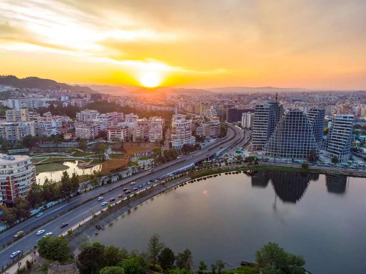 Tirana from drone