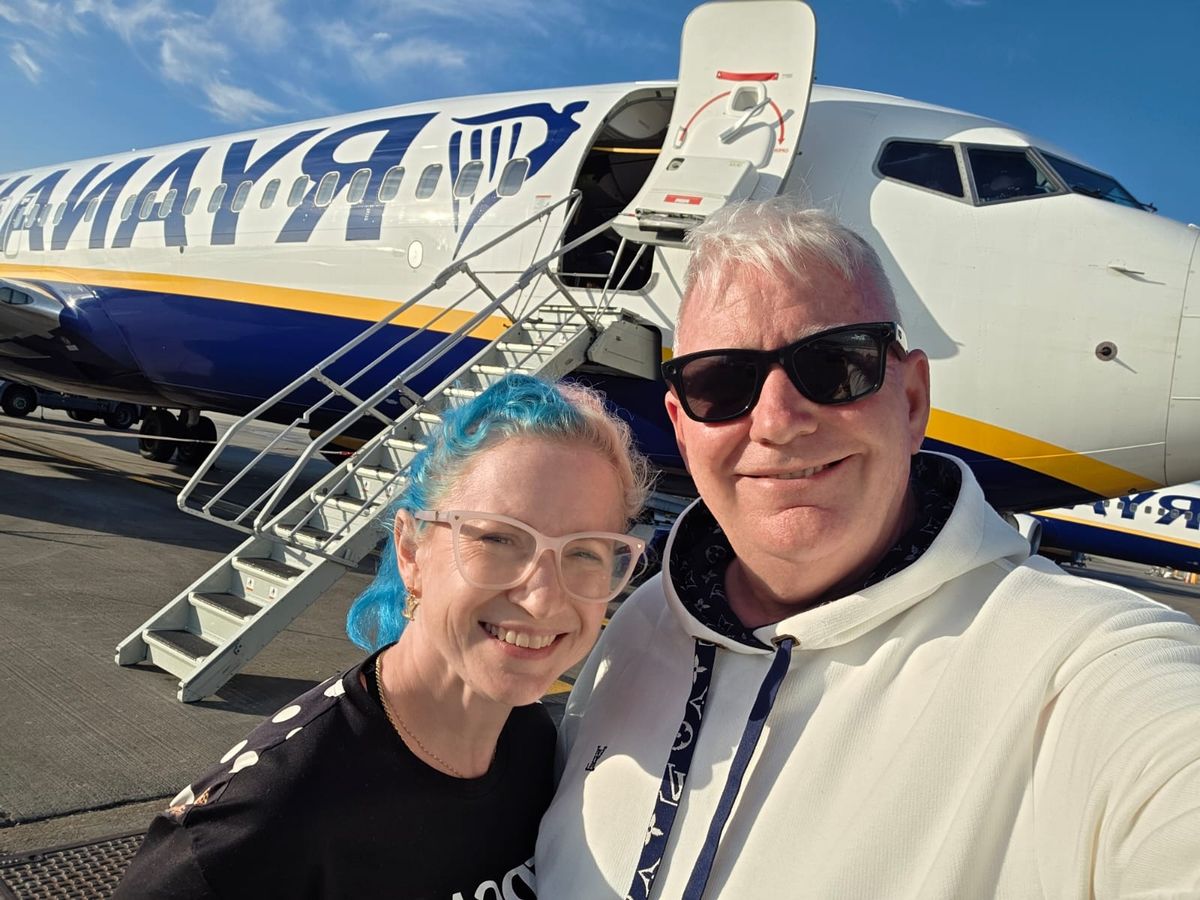 Frank, pictured with wife Jade, believes Ibiza will soon give Benidorm 'a run for its money'