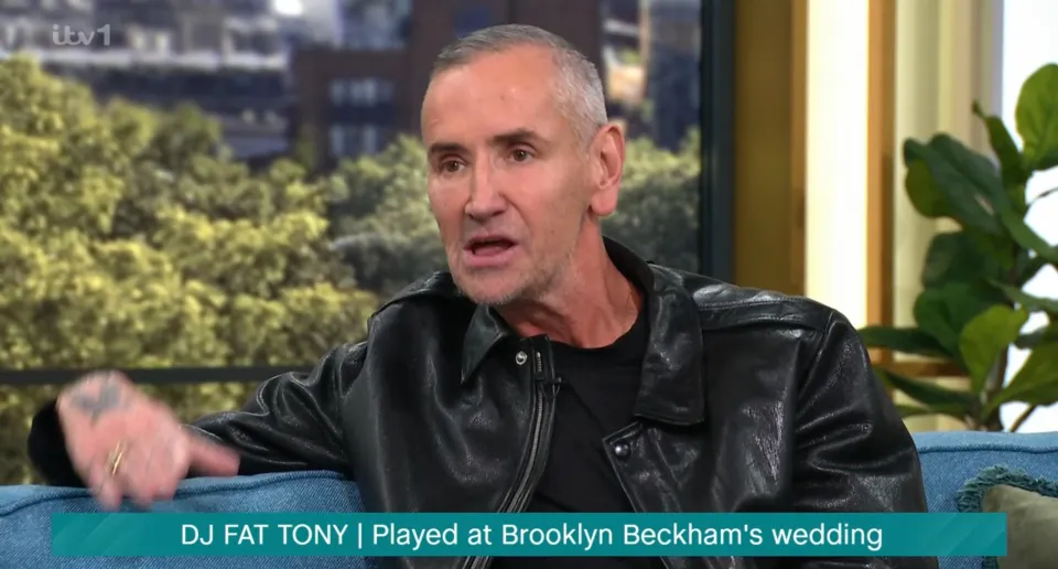 DJ Fat Tony speaking about Brooklyn Beckham's wedding on ITV1.