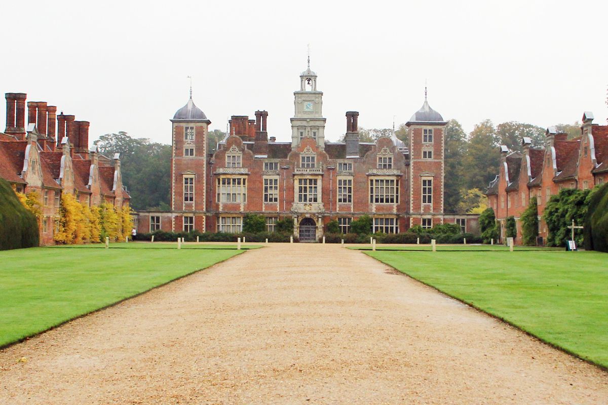 A view from the main road leading up to Blickling Hall in Norfolk (just north of Aylsham), which dates back to the 15th Century, and the current building dates back to the 17th Century.